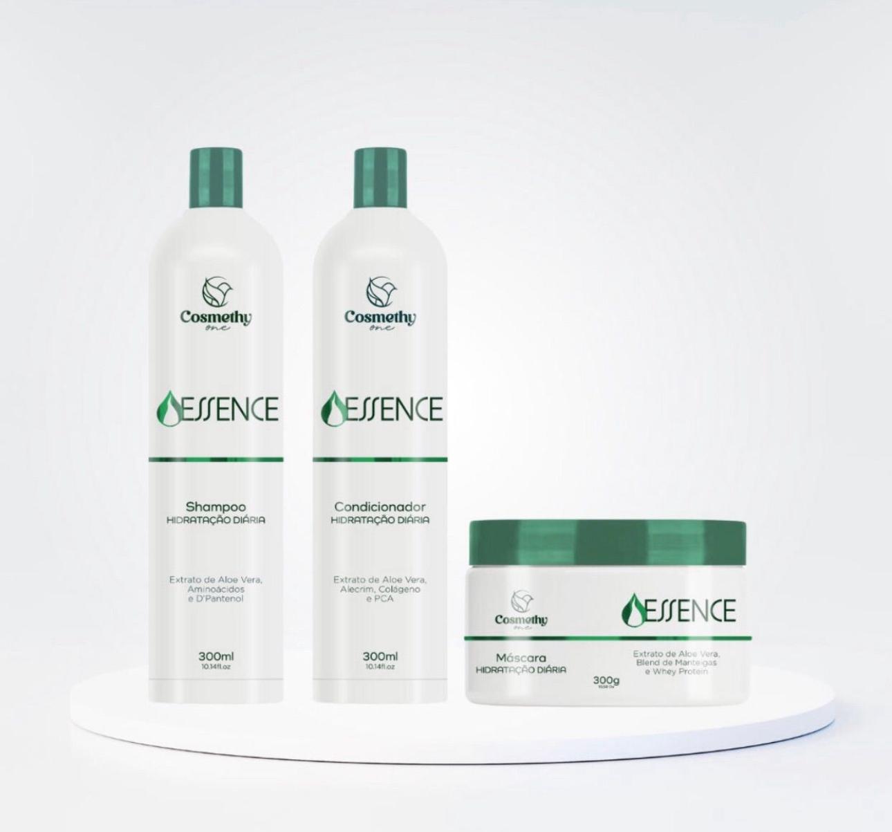 Kit Essência Home Care (Shampoo, Condicionador e Máscara de Hidratação)